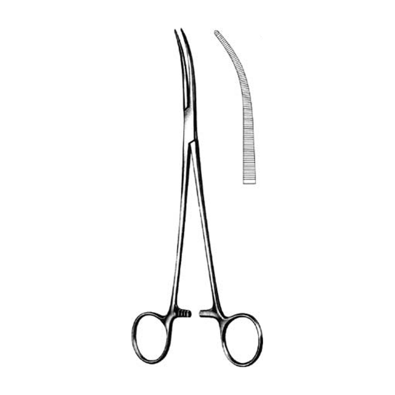 Kelly Haemostatic Forceps, Curved, Fig. 2, 19 cm