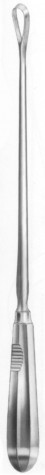 Racamier Uterine Curette (Fig.1) Sharp Melleable 31 cm
