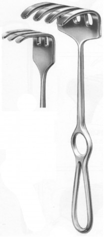 Ollier Retractor (4 Prong) (36x60mm) 23 cm 
 
